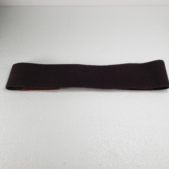 LP Linea Pelle Women's S Brown Leather Belt Black Stretch Elastic - Picture 8 of 8